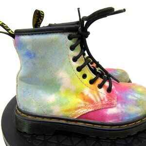 Dr. Martens Air Wair Boots Toddler Size US 9 Side Zip Tie Dye Suede 1460T